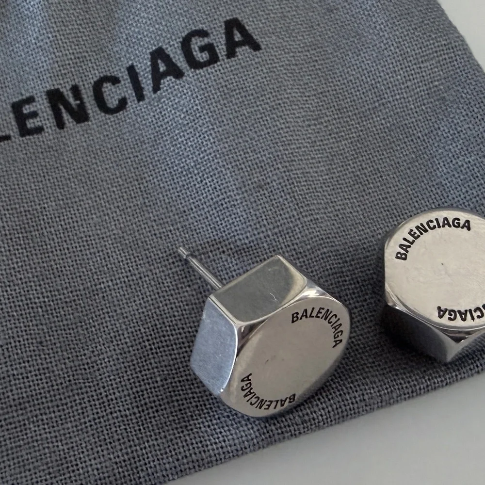 Balenciaga Barbell Stainless Steel stud earring,‎ single ear